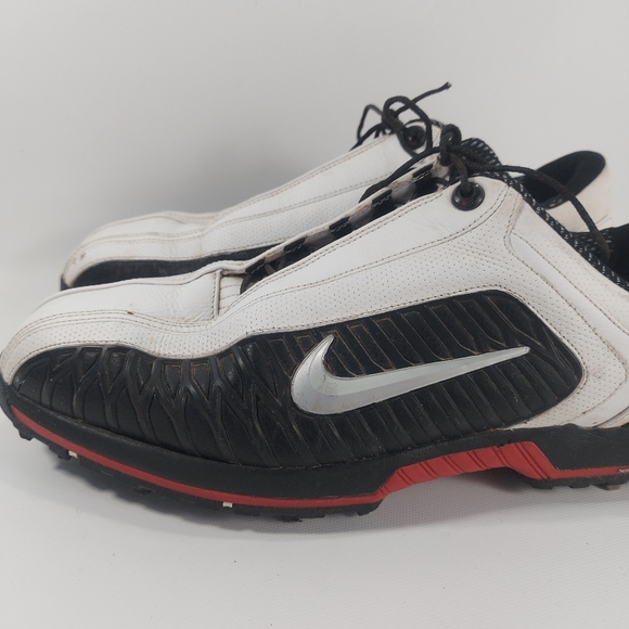 Nike Zoom Black White Spiked Mens Golf Shoes, 9.5 - Picture 7 of 12